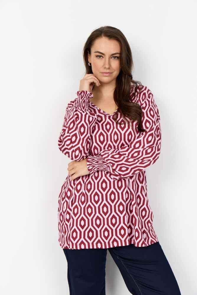 WasabishirtmetlangemouwenW20497Roze__1