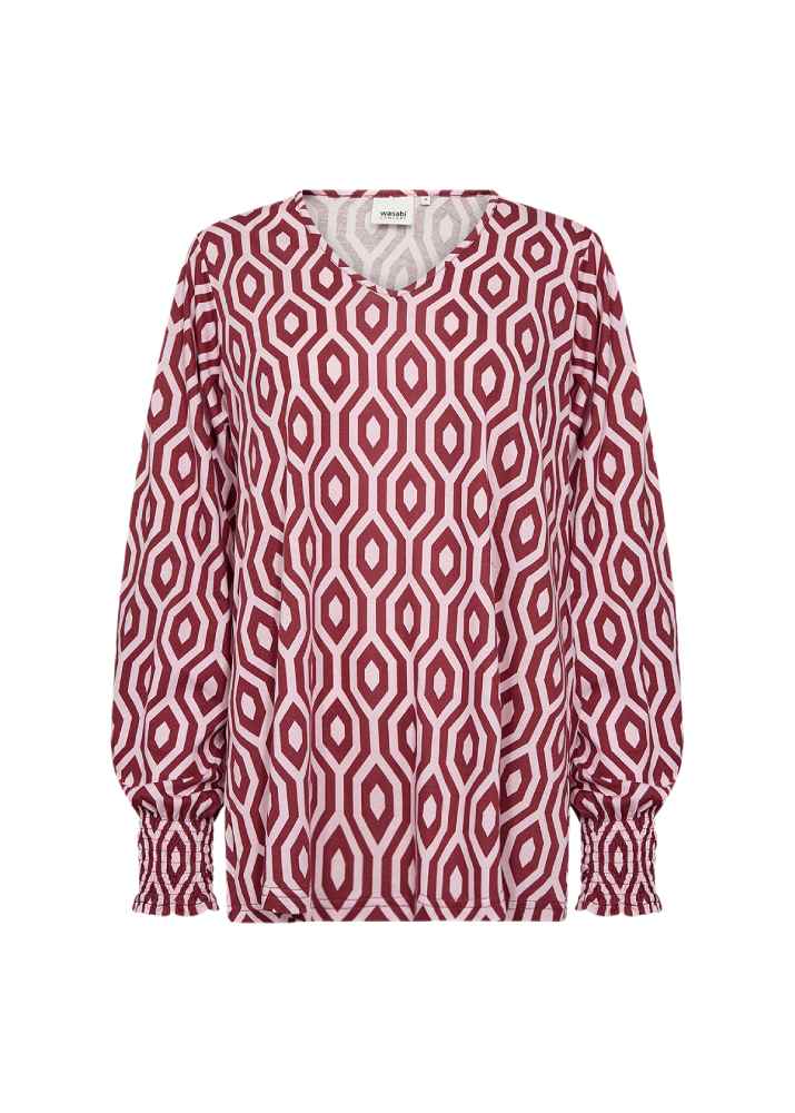 WasabishirtmetlangemouwenW20497Roze__2