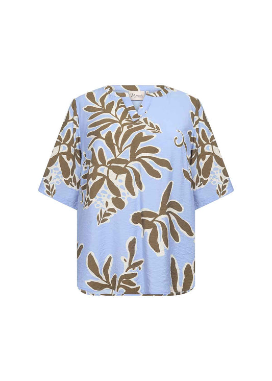 Wasabi shirt met print W10462 LINNEA Groen