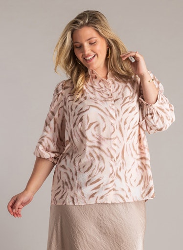 Yest Curve blouse met print Vajenna A006058 Wit Multi