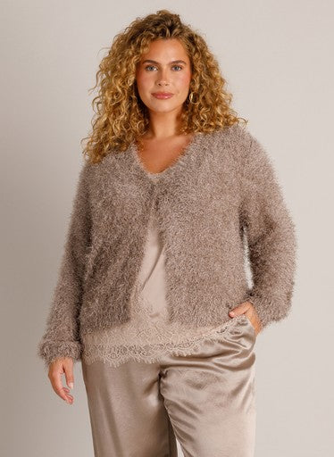 Yest Curve harig vest Zula A006670 Taupe