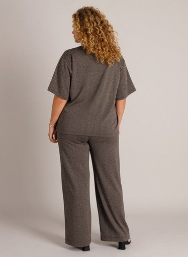 Yest Curve trui korte mouwen Zina A006653 Taupe