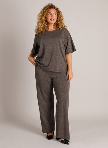 Yest Curve trui korte mouwen Zina A006653 Taupe