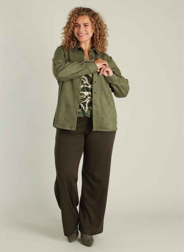 Yest Curve blouse a005987 Gladys olijf groen
