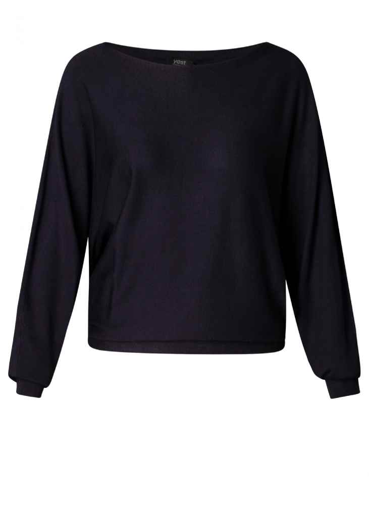 Yest Curve dunne trui met boothals A005730 Roel navy