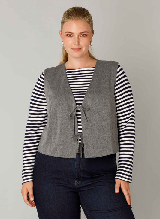 Yest Curve gilet  A005658 Fabienne grijs
