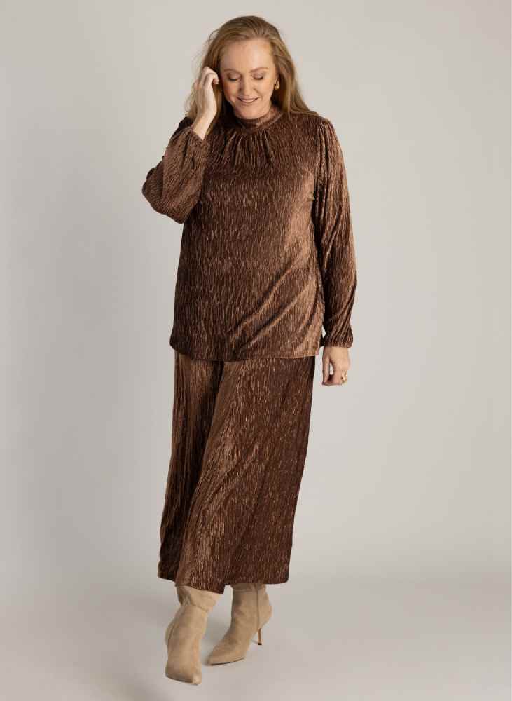 Yest Curve shirt A005935 bruin