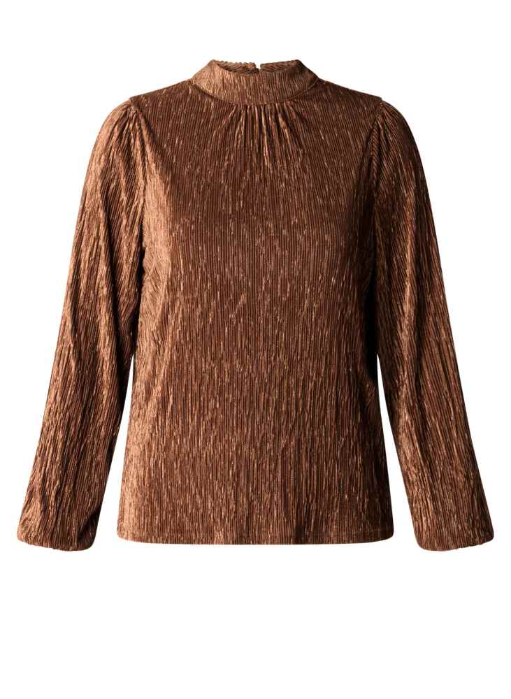 Yest Curve shirt A005935 bruin