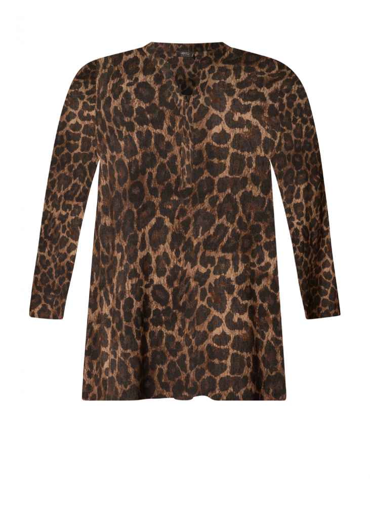 Yest Curve shirt met v-hals A006005 Leopard