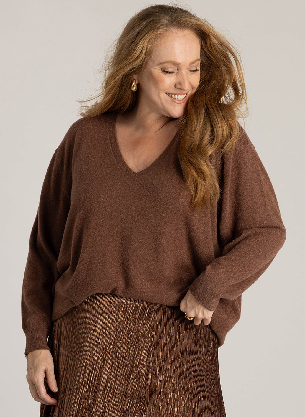 Yest Curve trui A005927 bruin