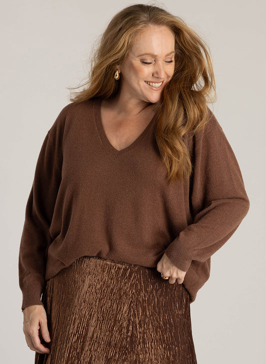 Yest Curve trui A005927 bruin