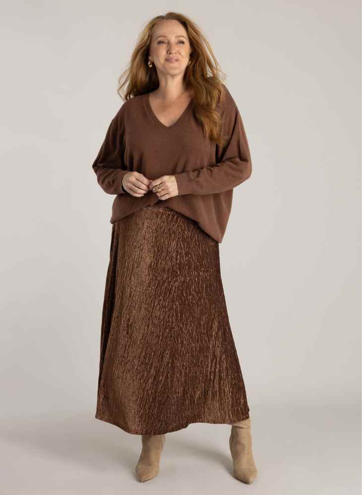 Yest Curve trui A005927 bruin