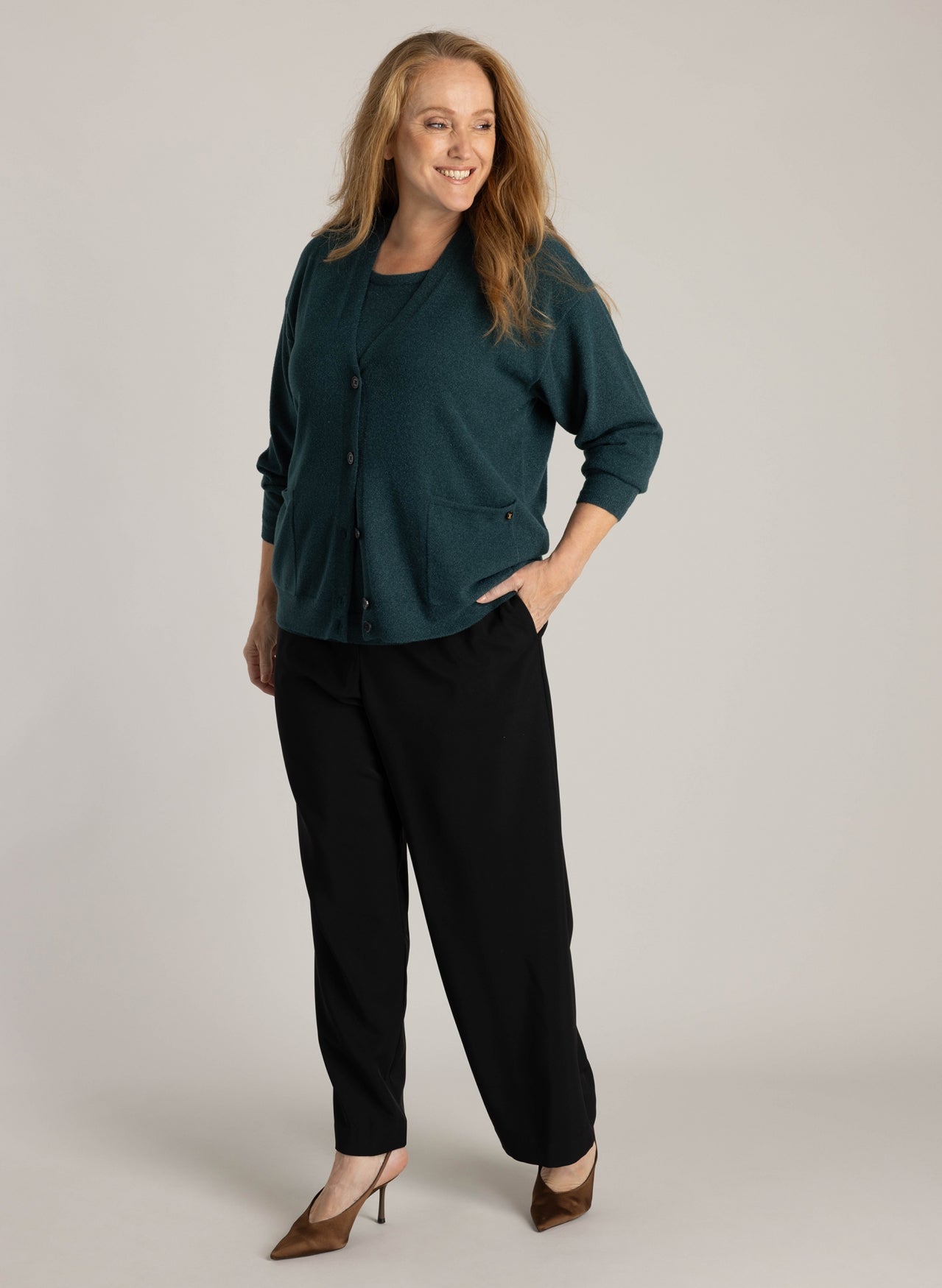 Yest Curve vest A005918 Herta Teal