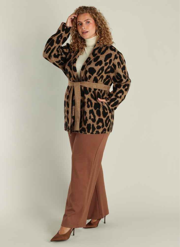 Yest Curve vest met panterprint A005838 Leopard
