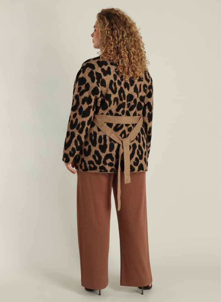 Yest Curve vest met panterprint A005838 Leopard