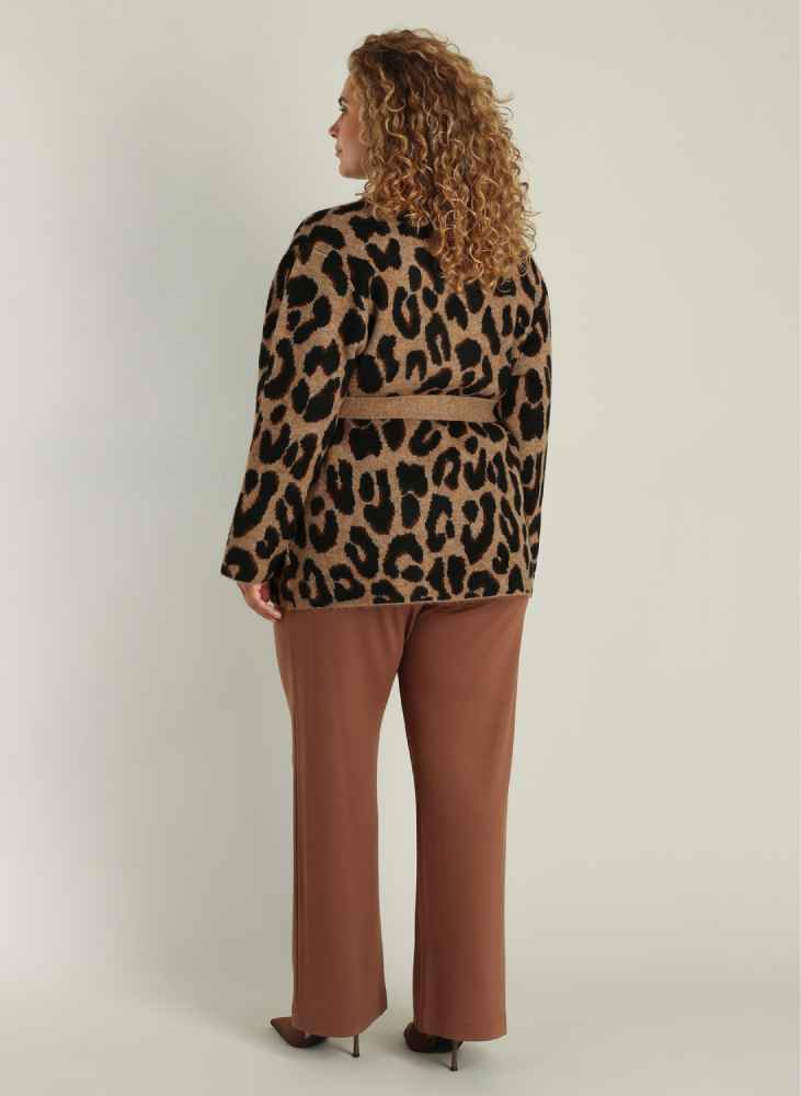 Yest Curve vest met panterprint A005838 Leopard