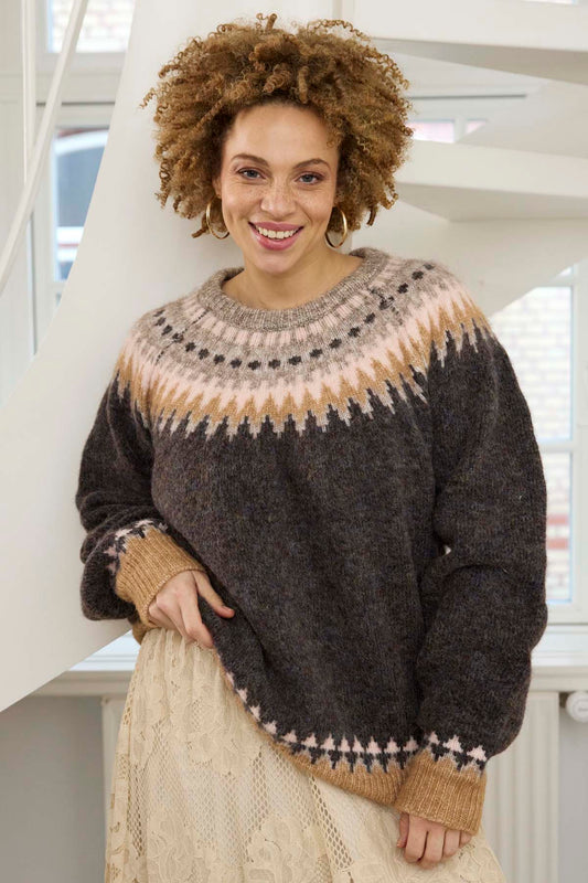 Zhenzi pullover bruin