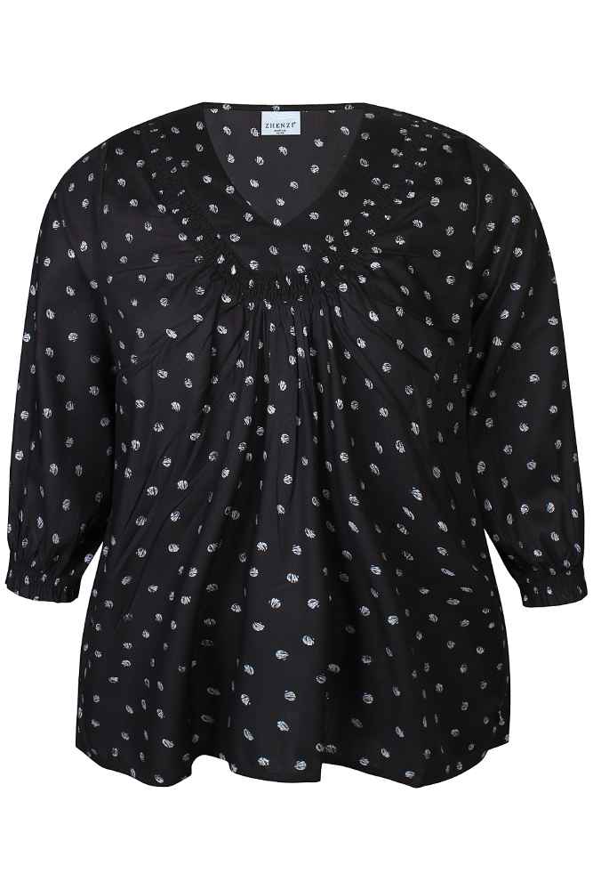Zhenzi shirt 201128  Vela Zwart