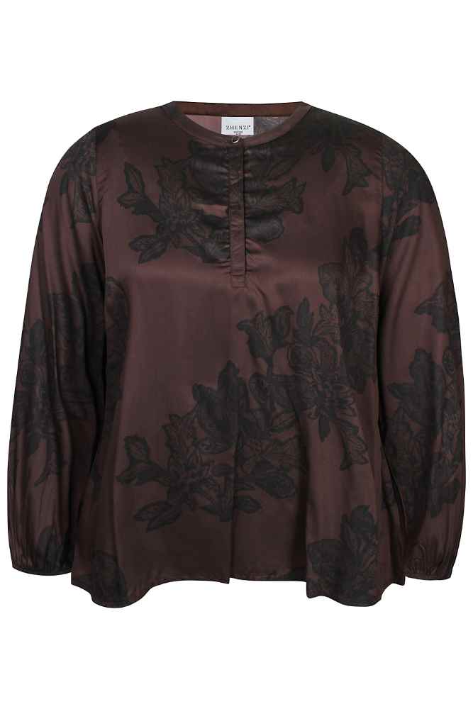 Zhenzishirtmetbloemenprint201614bruin__2