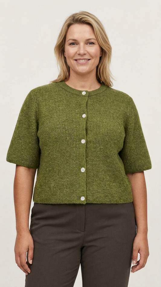Pieces Curve vest korte mouw 17162043 PCSILLY Groen